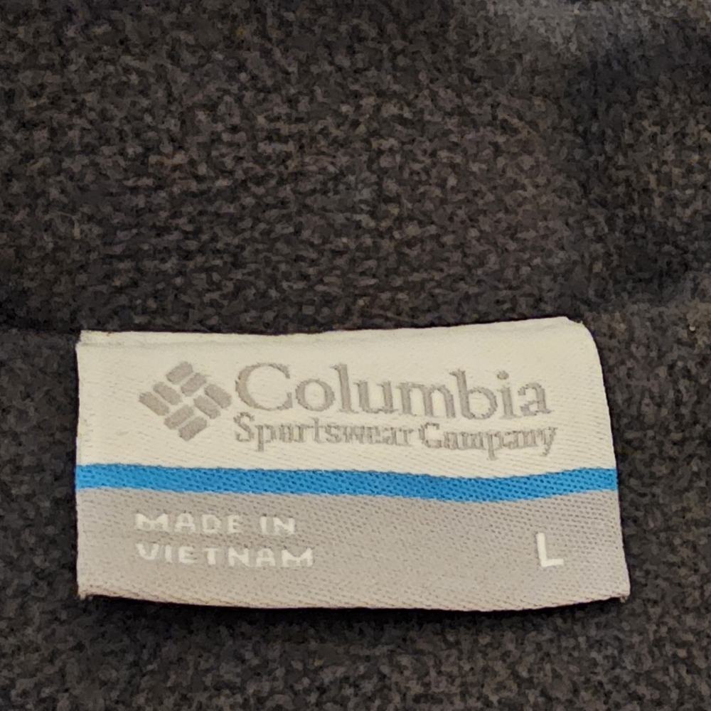 Columbia Red Puffer Vest Fleece Lined Quilted Full Zip Large - Picture 3 of 4